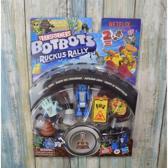 Transformers BotBots Custodial Crew Figure Pack Ruckus Rally Netflix - Picture 1 of 3
